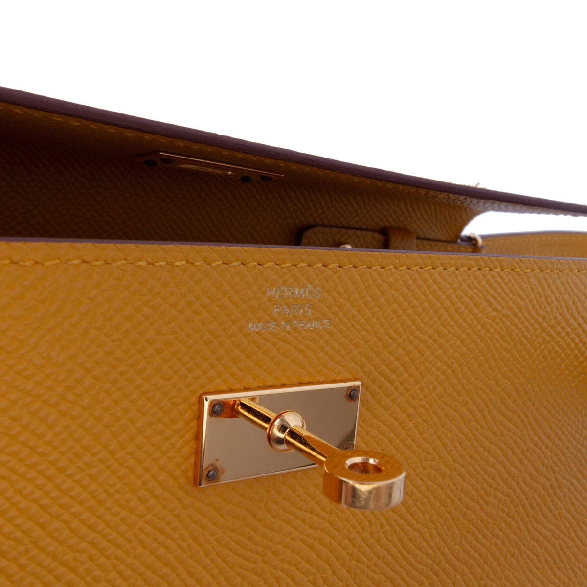 Second hand Hermes Kelly Epsom Leather Long Wallet Jaune Ambre - Tabita Bags