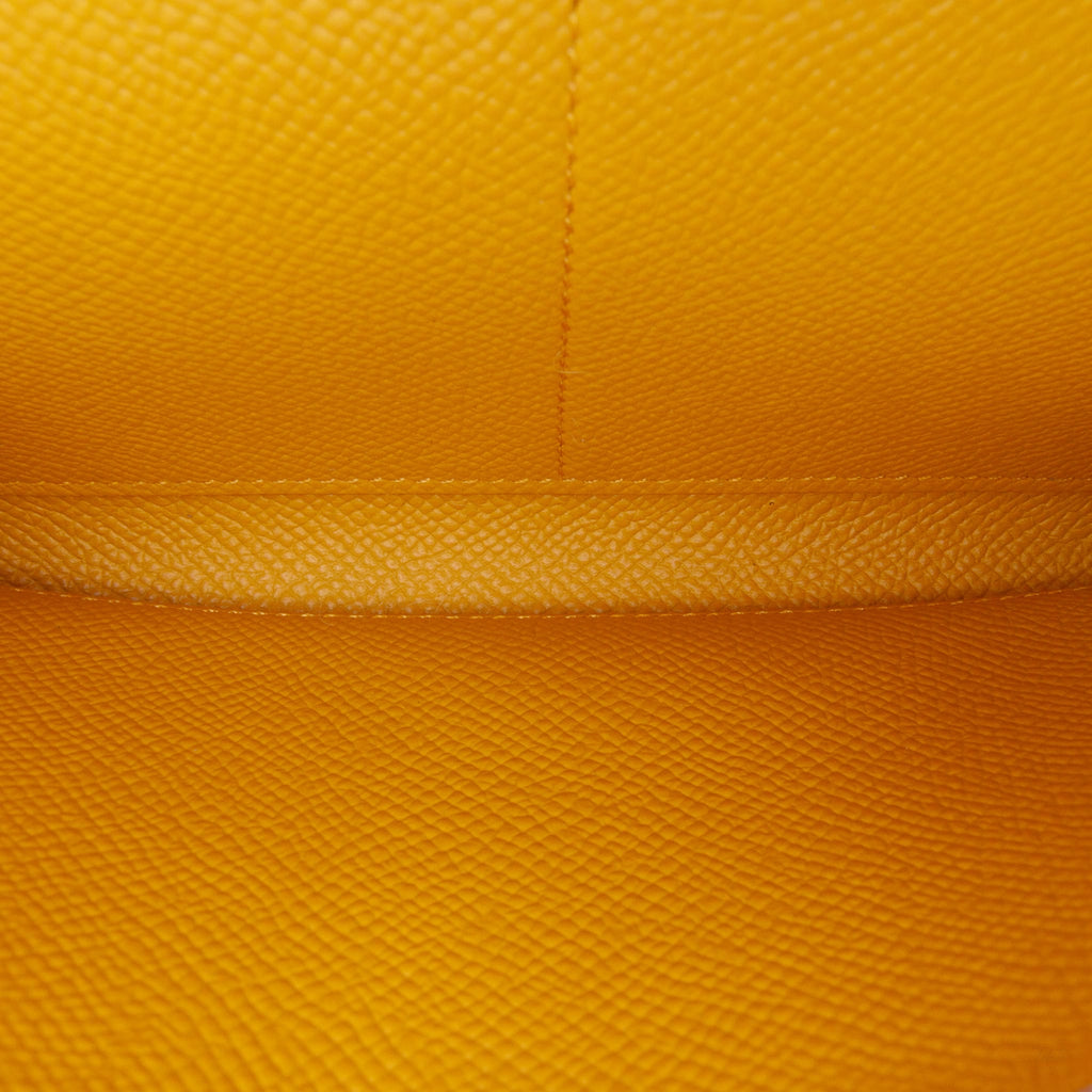 Second hand Hermes Kelly Epsom Leather Long Wallet Jaune Ambre - Tabita Bags