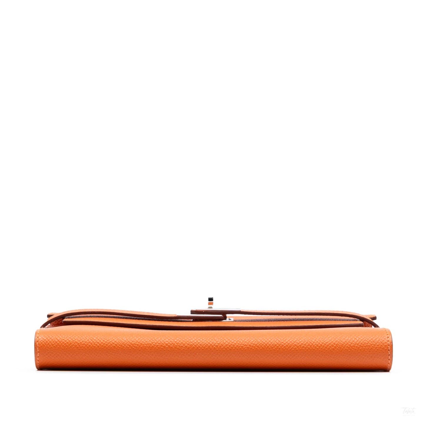 Second hand Hermes Kelly Epsom Leather Long Wallet Orange - Tabita Bags