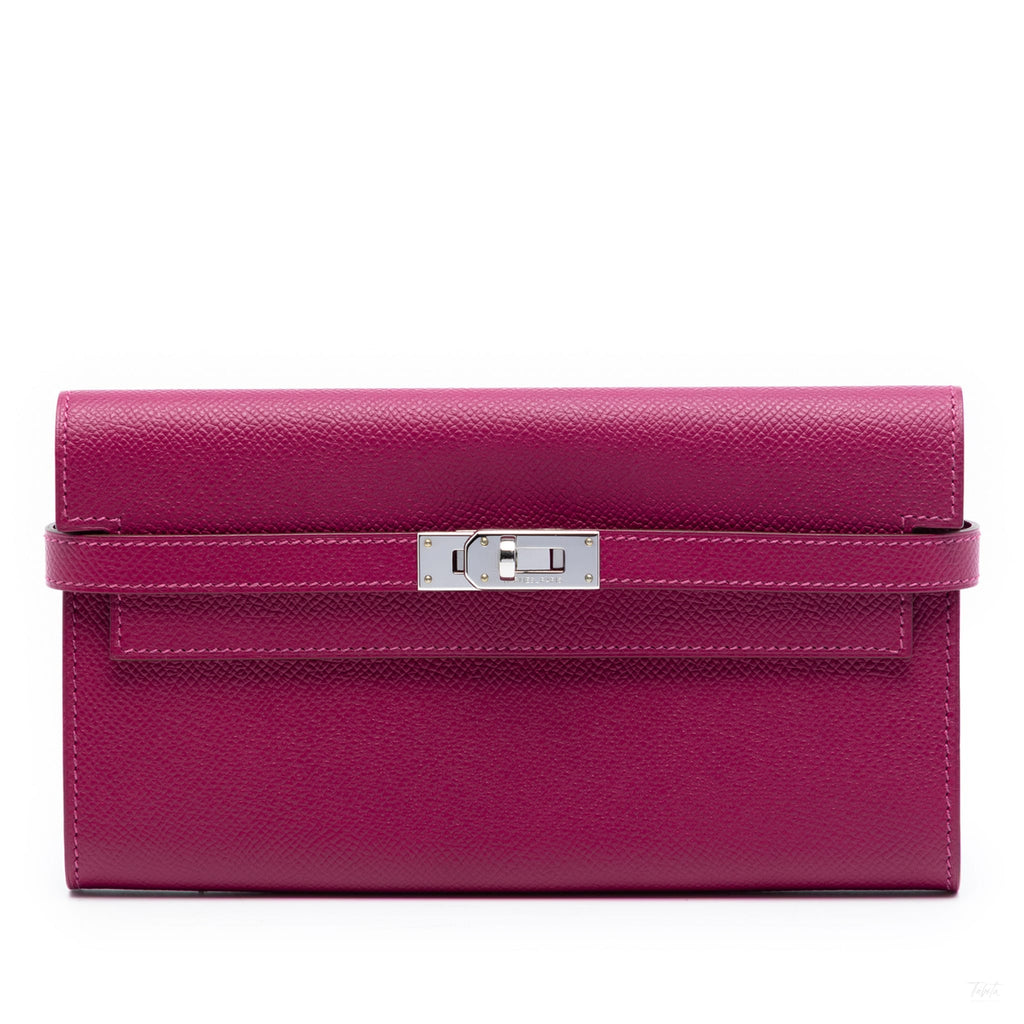 Second hand Hermes Kelly Epsom Leather Long Wallet Tosca - Tabita Bags