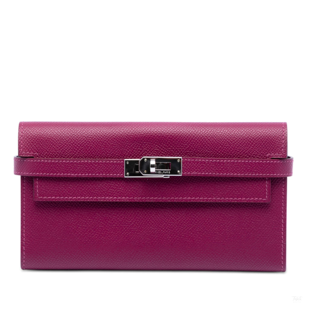 Second hand Hermes Kelly Epsom Leather Long Wallet Tosca - Tabita Bags