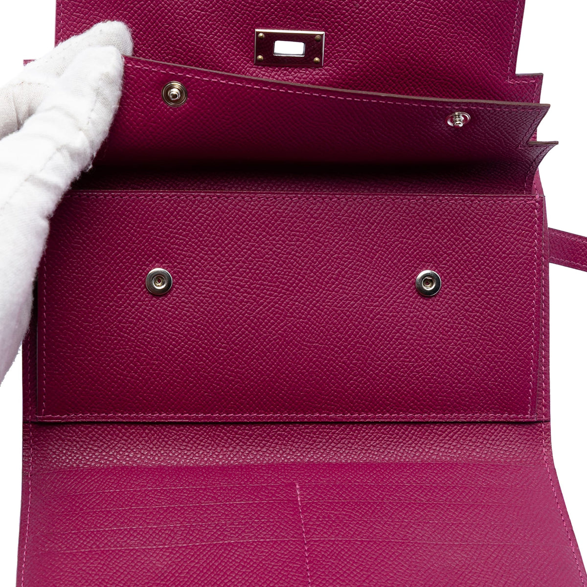Second hand Hermes Kelly Epsom Leather Long Wallet Tosca - Tabita Bags