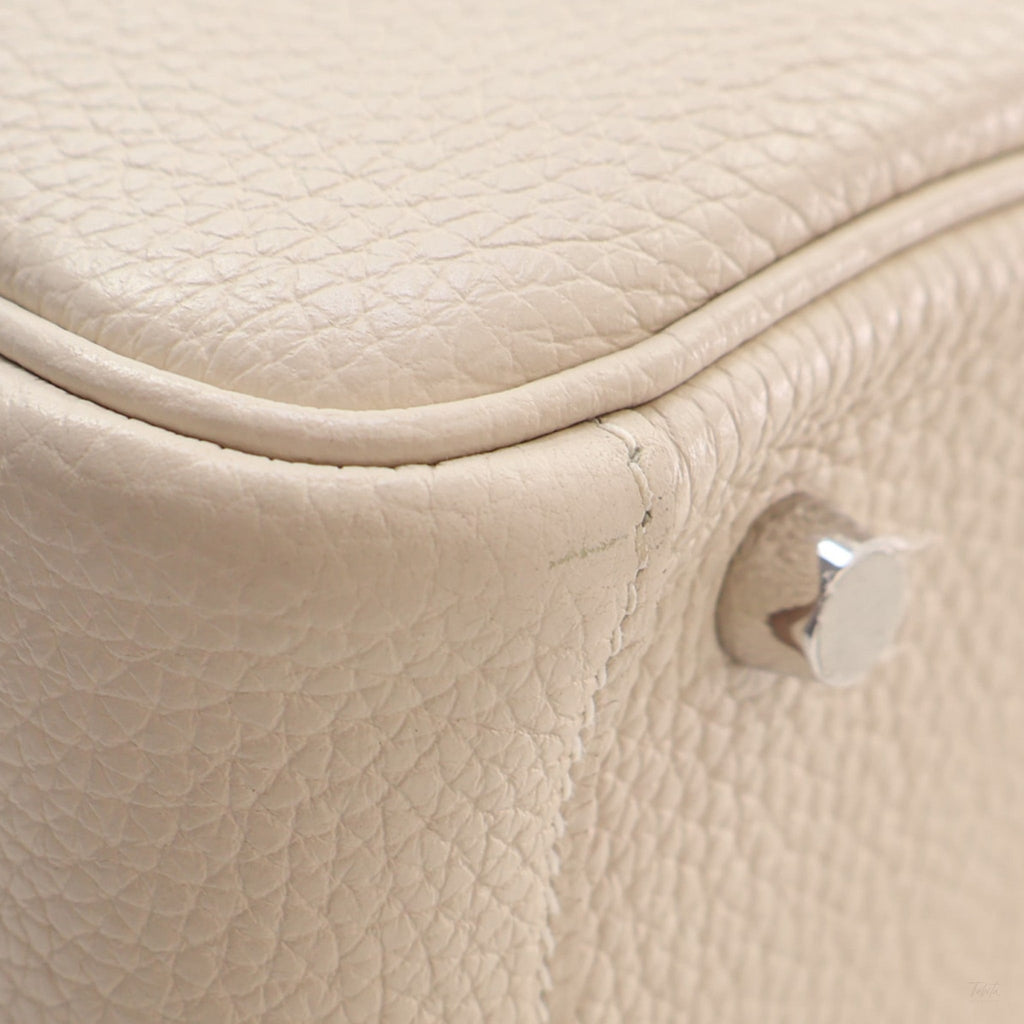 Second hand Hermes Lindy 26 Clemence Leather Crossbody Beige - Tabita Bags