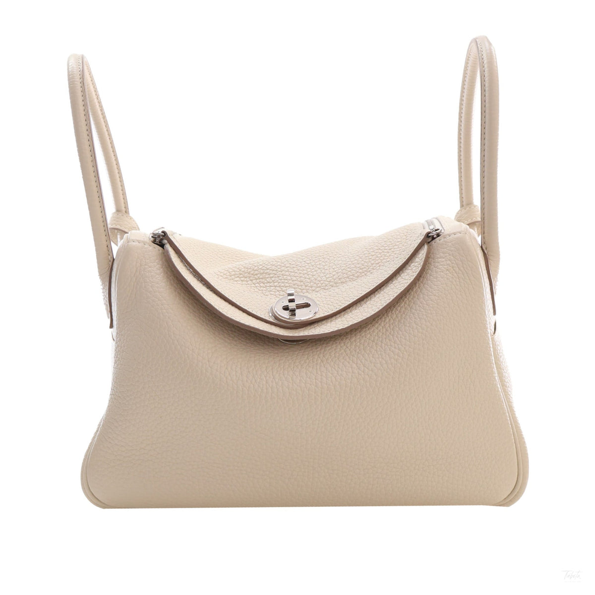 Second hand Hermes Lindy 26 Clemence Leather Crossbody Beige - Tabita Bags