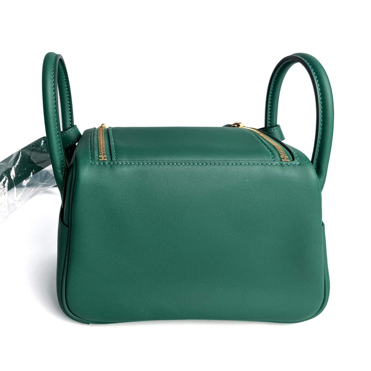 Second hand Hermes Lindy Mini Swift Leather Crossbody Green - Tabita Bags