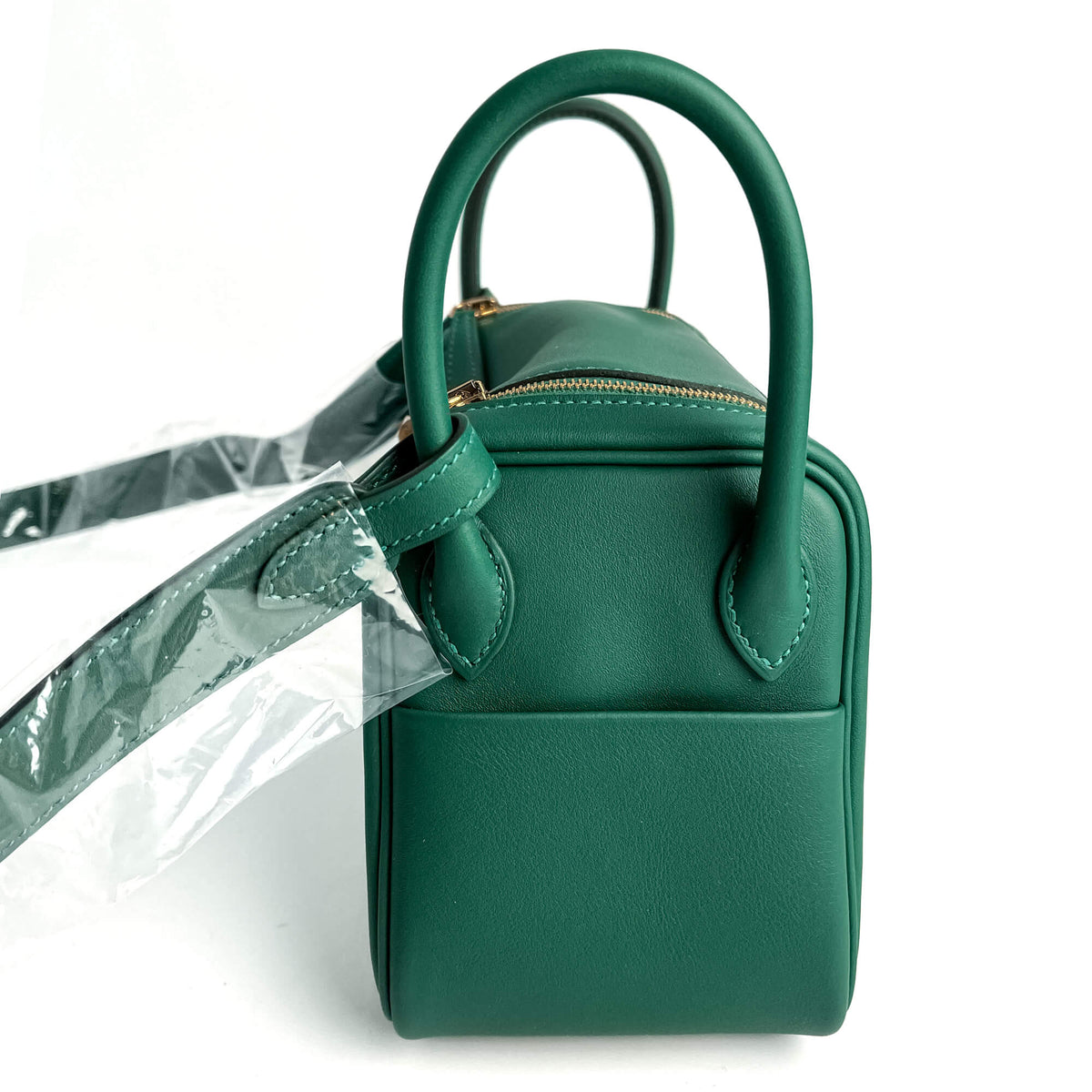 Second hand Hermes Lindy Mini Swift Leather Crossbody Green - Tabita Bags