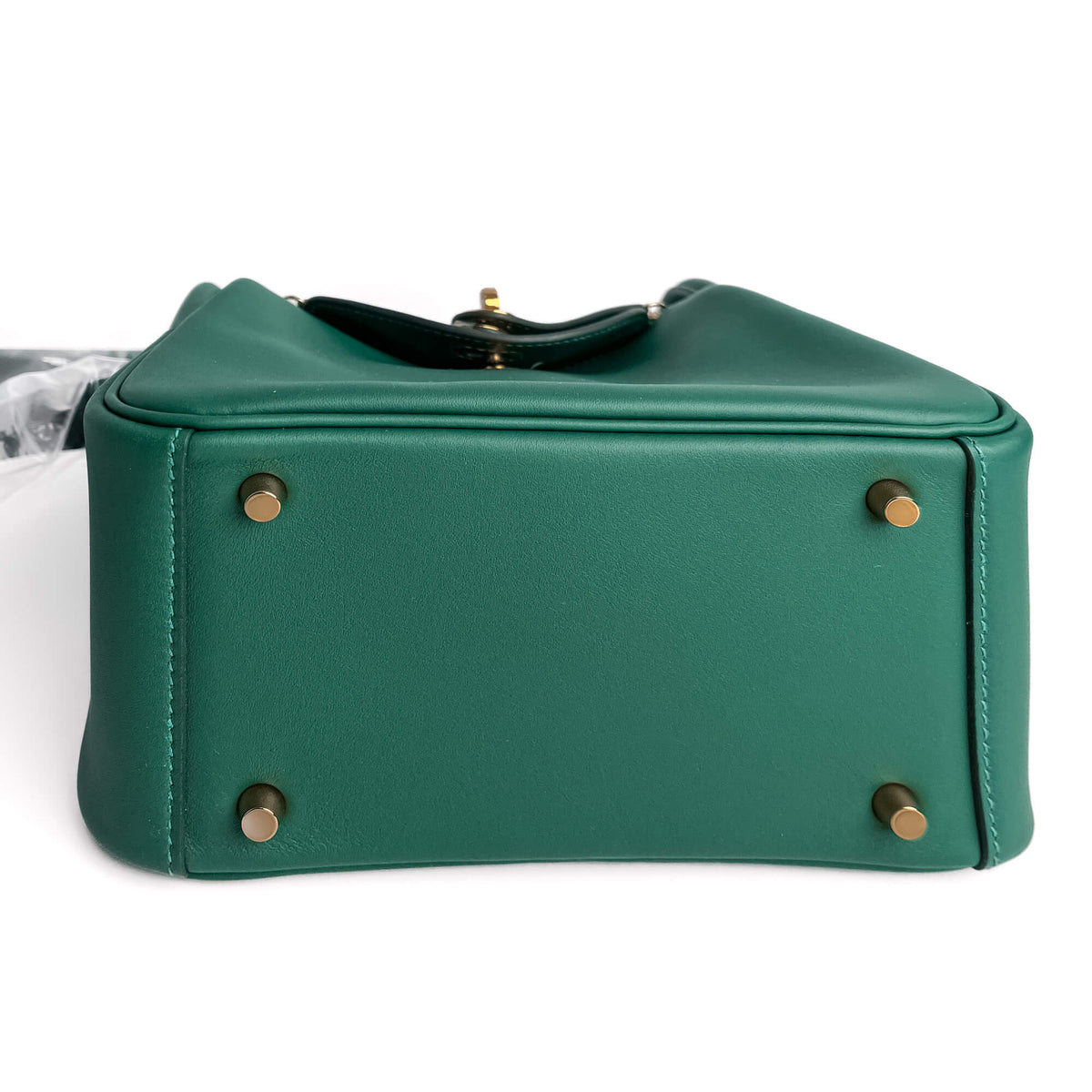 Second hand Hermes Lindy Mini Swift Leather Crossbody Green - Tabita Bags