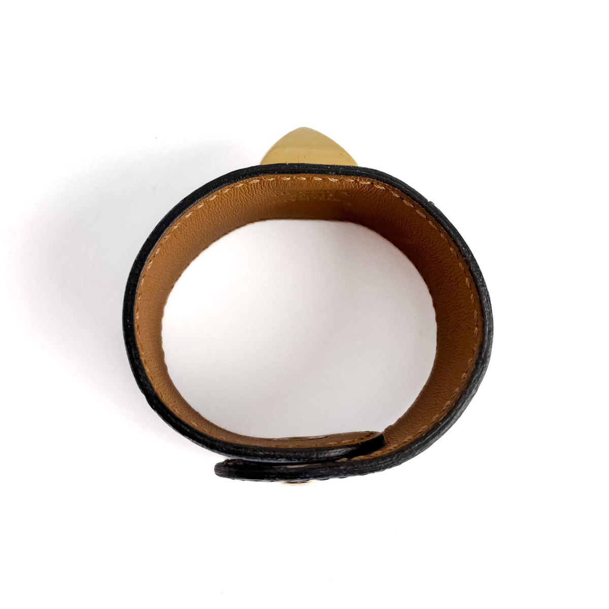 Second hand Hermes Medor Exotic Leather Bracelet 16 cm Blue - Tabita Bags