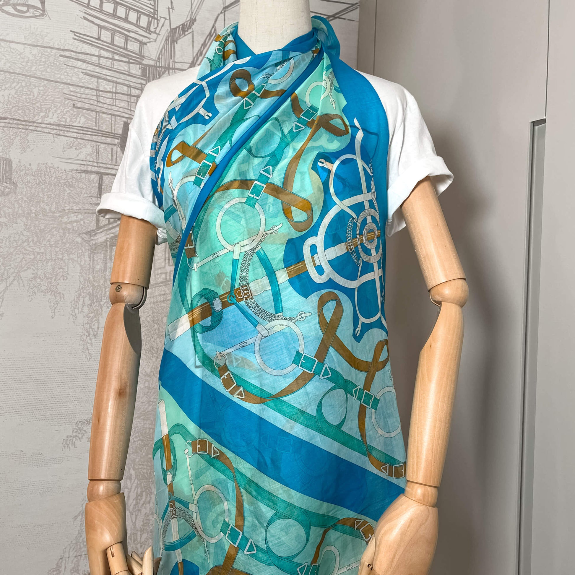 Pareo 94x190 Cotton Eperon d'Or Thalassa Blue