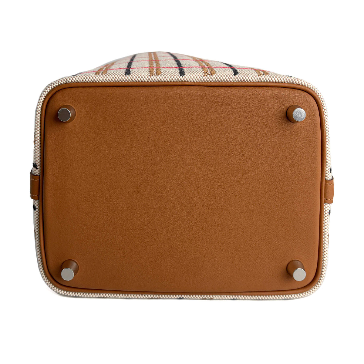 Second hand Hermes Picotin 18 Canvas Lock Couverture Carrè Bucket Handbag Caramel - Tabita Bags