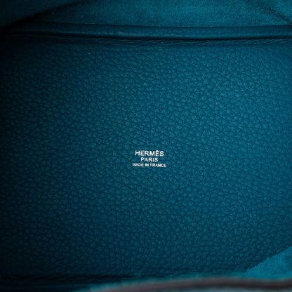 Second hand Hermes Picotin 18 Leather Lockless Bucket Handbag Blue Izmir - Tabita Bags