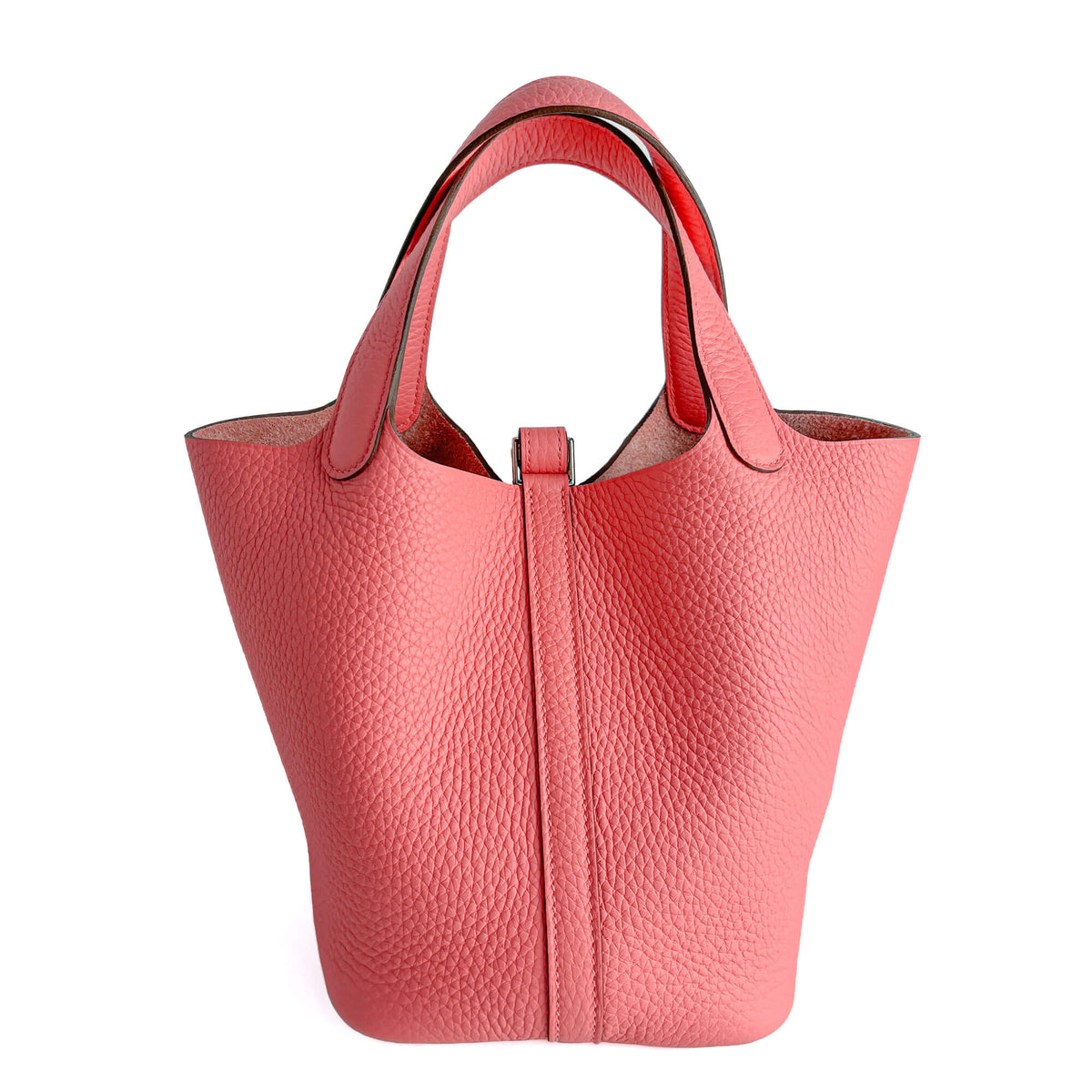 Second hand Hermes Picotin 18 Lock Leather Bucket Handbag Rose Jaipur - Tabita Bags