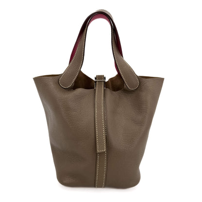 Second hand Hermes Picotin 18 Lockless Bucket Bag Etoupe - Tabita Bags