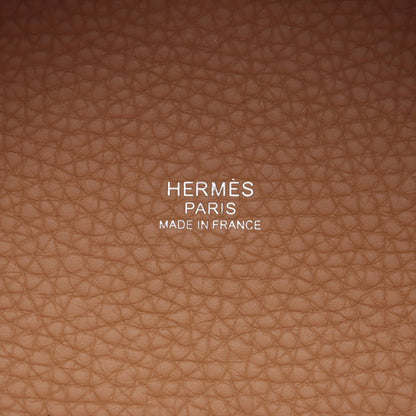 Second hand Hermes Picotin 18 Taurillon Clemence Leather Lock Bucket Handbag Biscuit - Tabita Bags