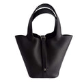 Second hand Hermes Picotin 18 Taurillon Clemence Leather Lock Bucket Handbag Black - Tabita Bags
