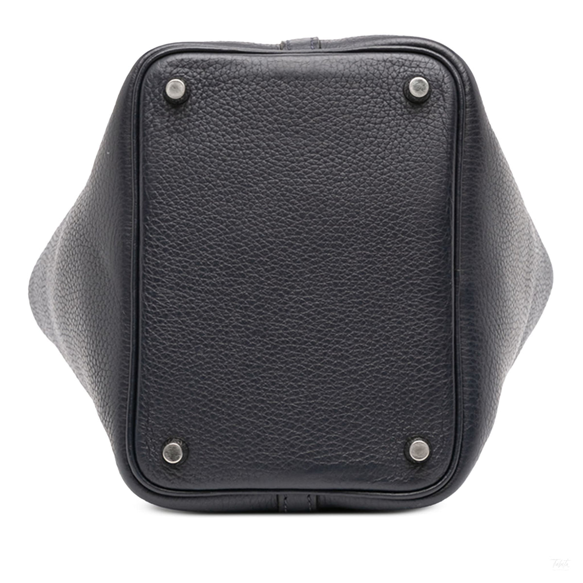 Second hand Hermes Picotin 18 Taurillon Clemence Leather Lock Bucket Handbag Blue - Tabita Bags