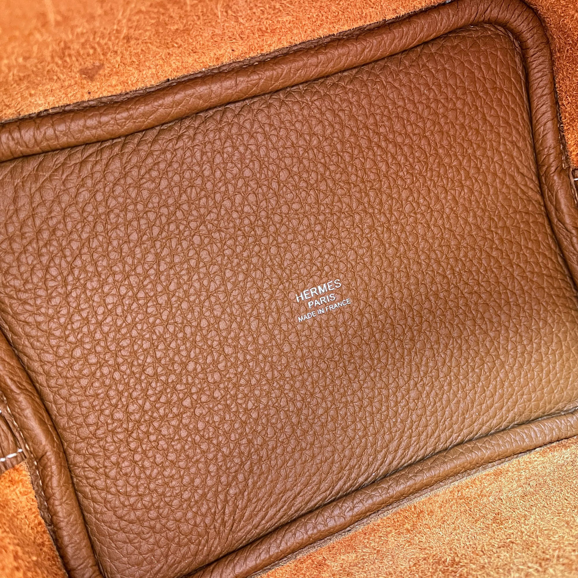 Second hand Hermes Picotin 18 Taurillon Clemence Leather Lock Bucket Handbag Caramel - Tabita Bags