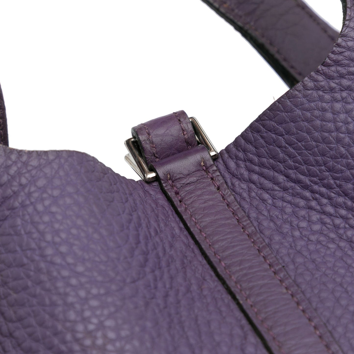 Second hand Hermes Picotin 18 Taurillon Clemence Leather Lock Bucket Handbag Cassis - Tabita Bags