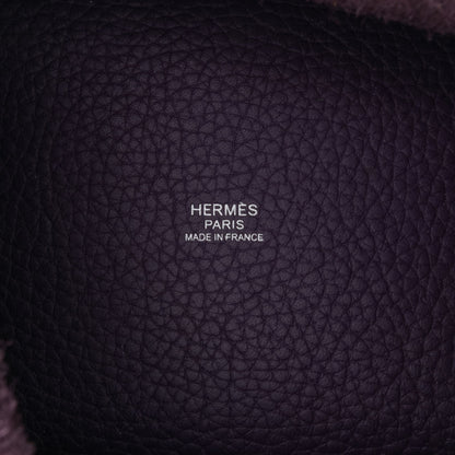 Second hand Hermes Picotin 18 Taurillon Clemence Leather Lock Bucket Handbag Cassis - Tabita Bags