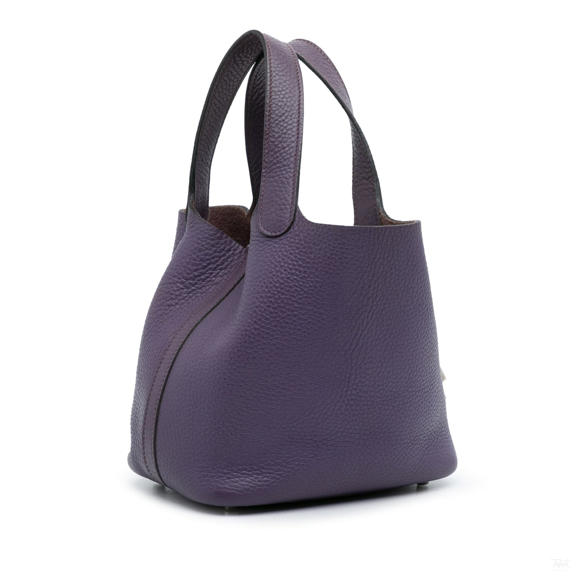 Second hand Hermes Picotin 18 Taurillon Clemence Leather Lock Bucket Handbag Cassis - Tabita Bags