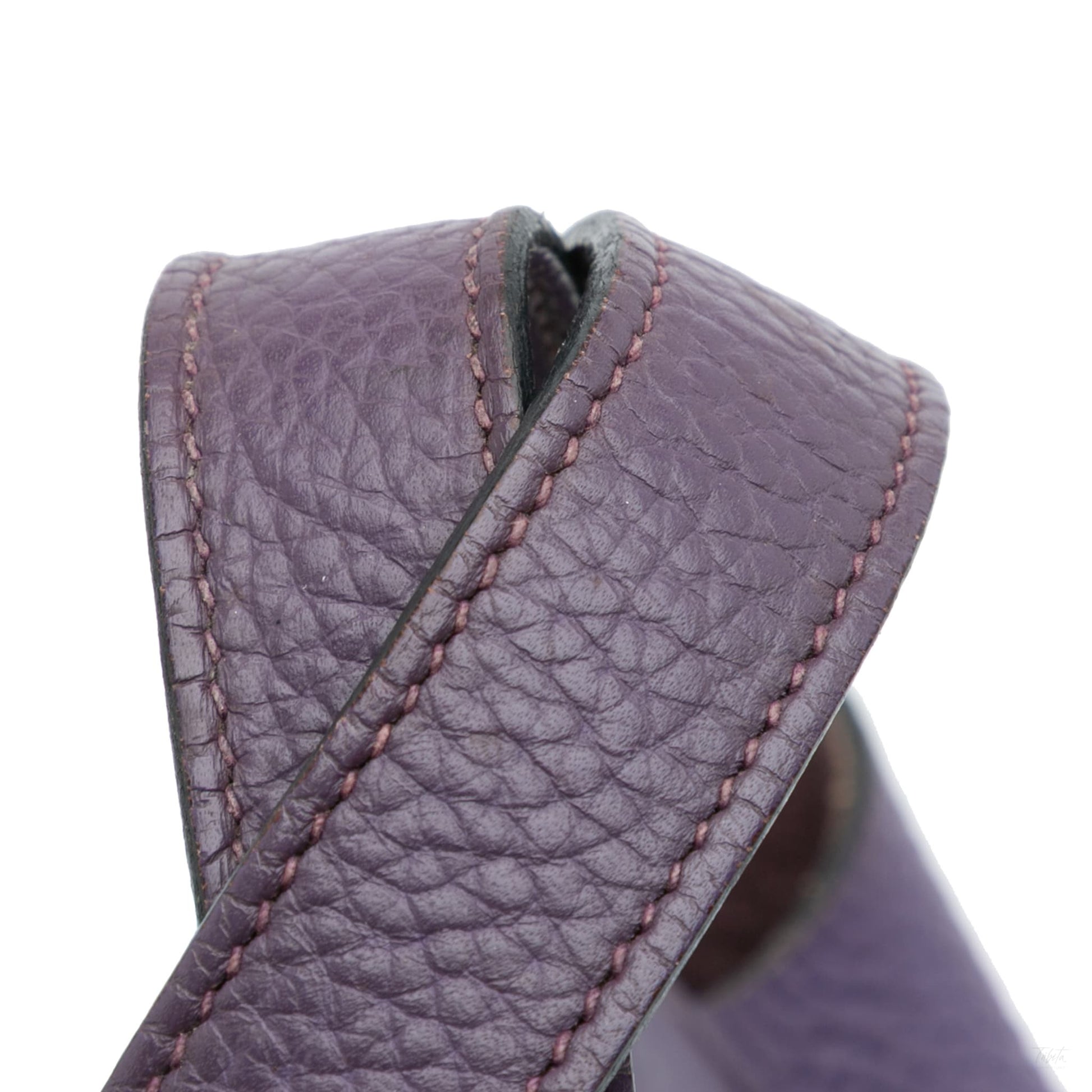 Second hand Hermes Picotin 18 Taurillon Clemence Leather Lock Bucket Handbag Cassis - Tabita Bags