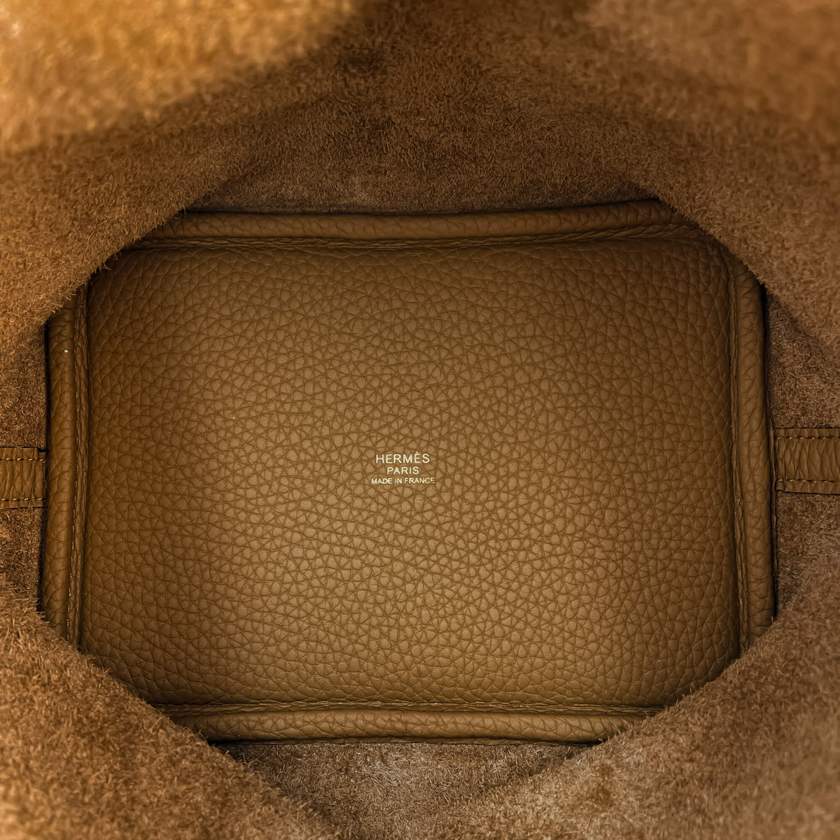 Second hand Hermes Picotin 18 Taurillon Clemence Leather Lock Bucket Handbag Gold - Tabita Bags