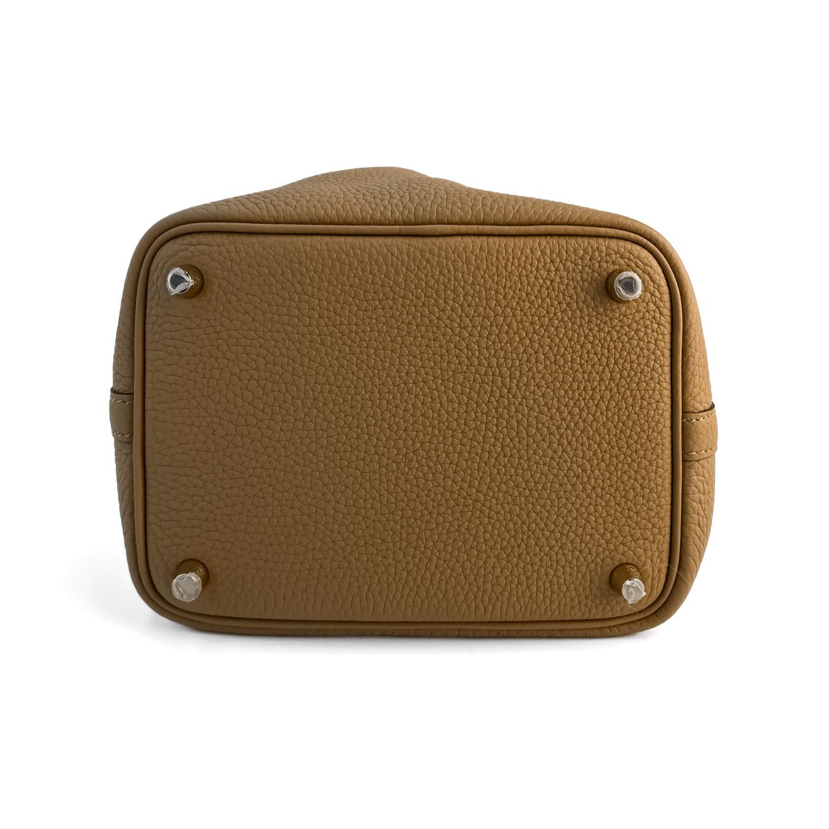 Second hand Hermes Picotin 18 Taurillon Clemence Leather Lock Bucket Handbag Gold - Tabita Bags