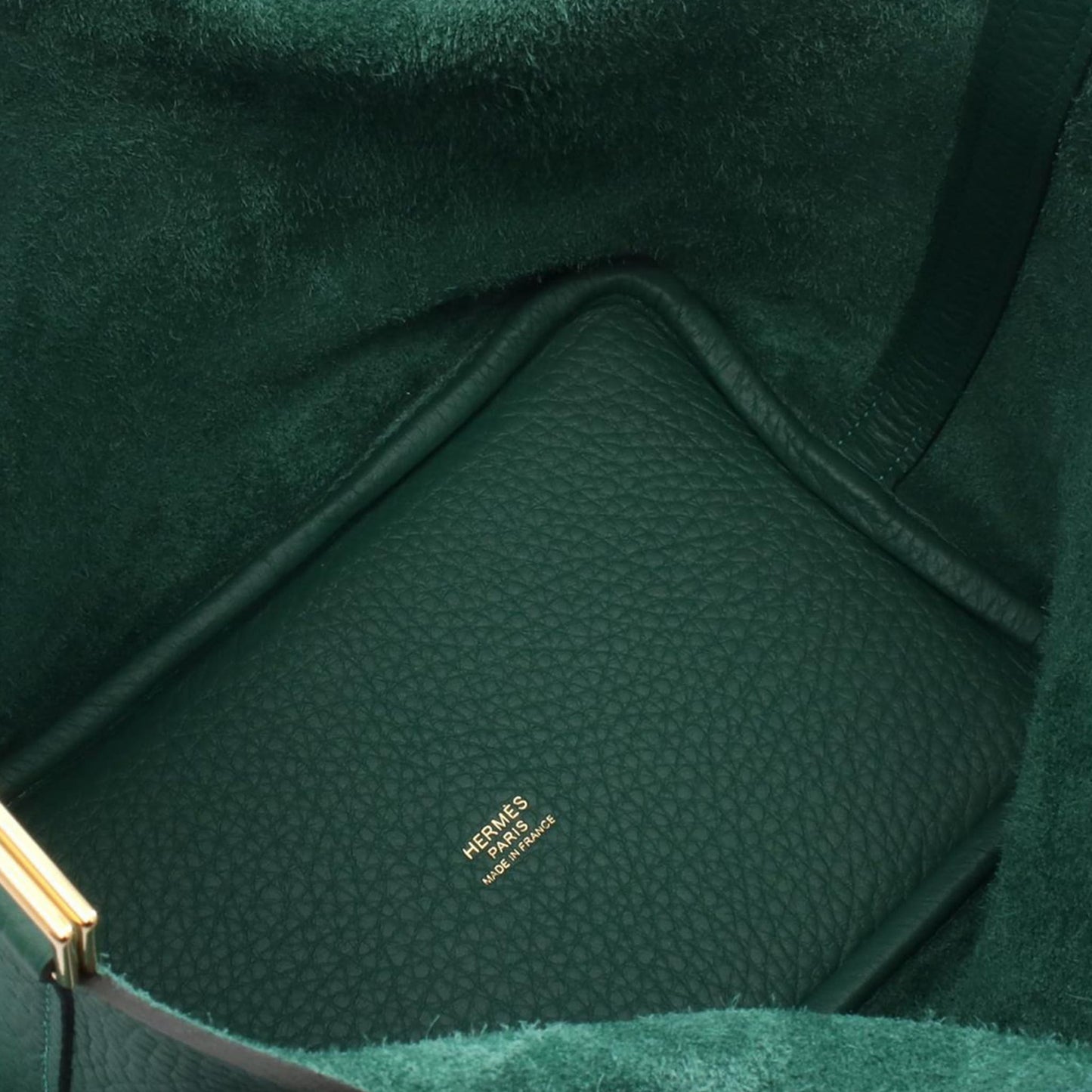 Second hand Hermes Picotin 18 Taurillon Clemence Leather Lock Bucket Handbag Green - Tabita Bags