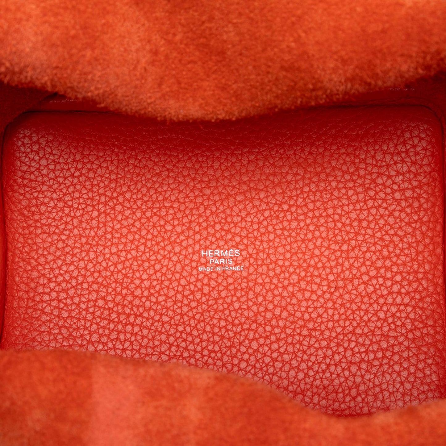 Second hand Hermes Picotin 18 Taurillon Clemence Leather Lock Bucket Handbag Orange Poppy - Tabita Bags