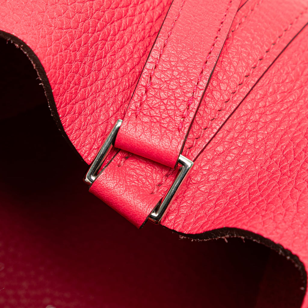 Second hand Hermes Picotin 18 Taurillon Clemence Leather Lock Bucket Handbag Pink - Tabita Bags