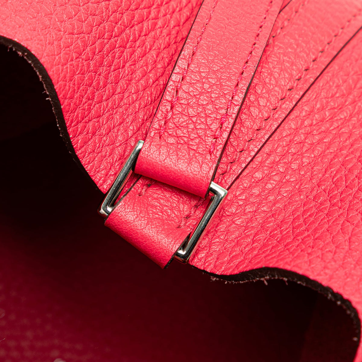 Second hand Hermes Picotin 18 Taurillon Clemence Leather Lock Bucket Handbag Pink - Tabita Bags