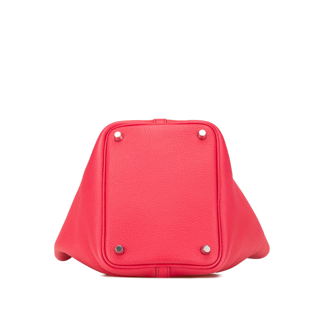 Second hand Hermes Picotin 18 Taurillon Clemence Leather Lock Bucket Handbag Pink - Tabita Bags