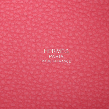 Second hand Hermes Picotin 18 Taurillon Clemence Leather Lock Bucket Handbag Rose Azalee - Tabita Bags
