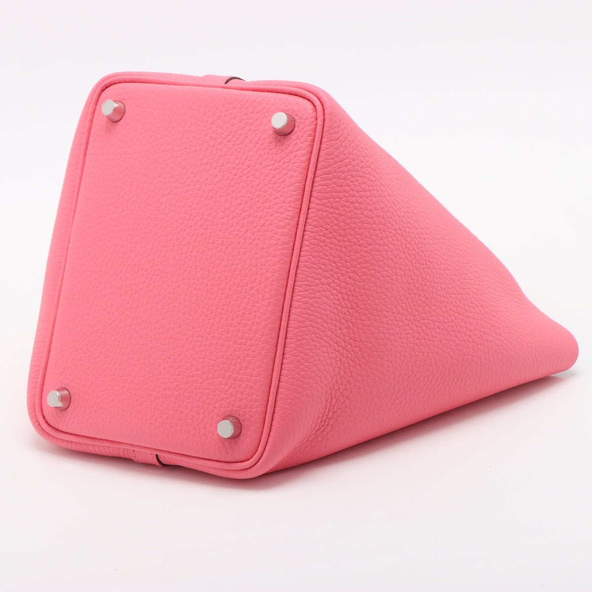 Second hand Hermes Picotin 18 Taurillon Clemence Leather Lock Bucket Handbag Rose Azalee - Tabita Bags