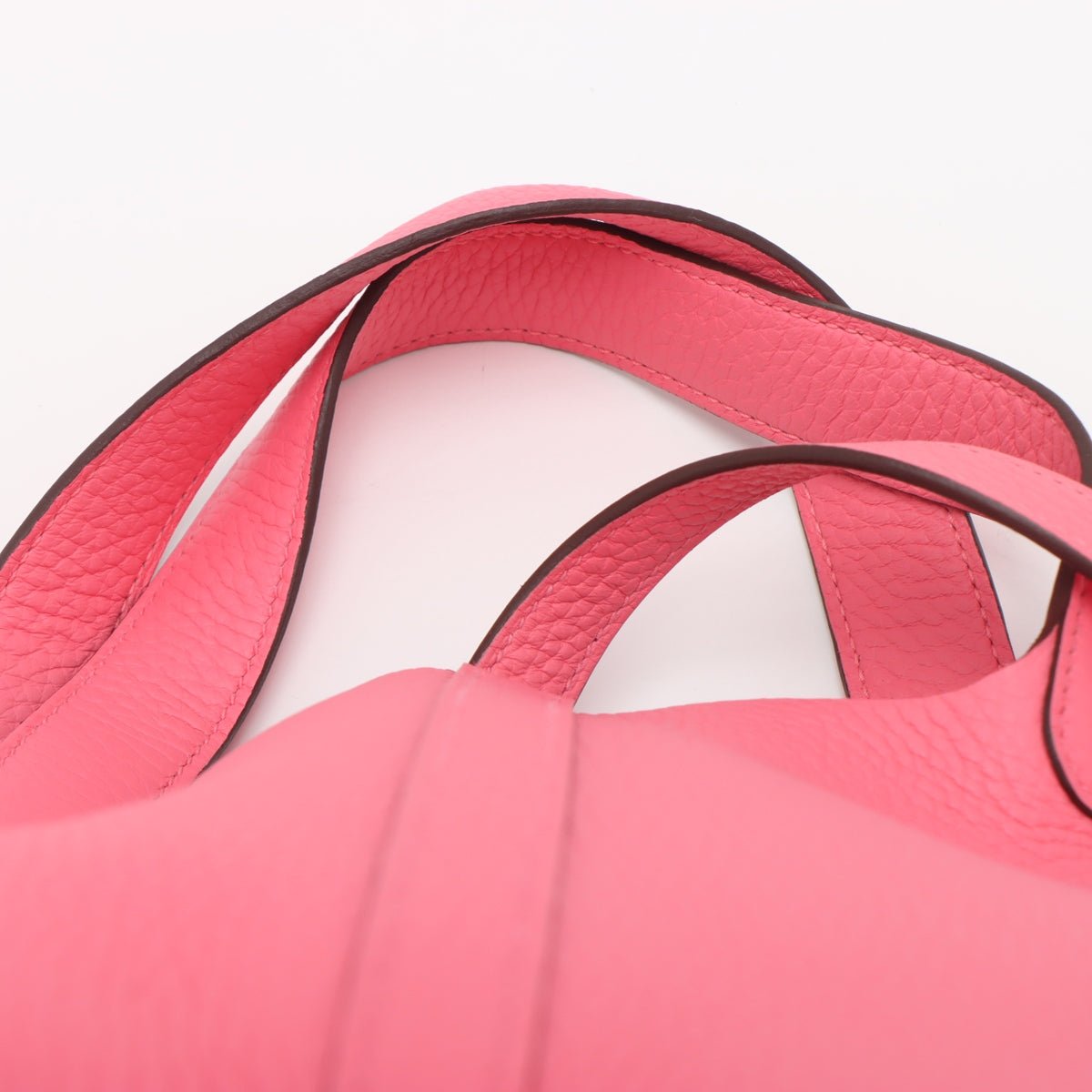 Second hand Hermes Picotin 18 Taurillon Clemence Leather Lock Bucket Handbag Rose Azalee - Tabita Bags