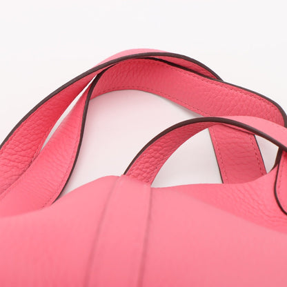 Second hand Hermes Picotin 18 Taurillon Clemence Leather Lock Bucket Handbag Rose Azalee - Tabita Bags