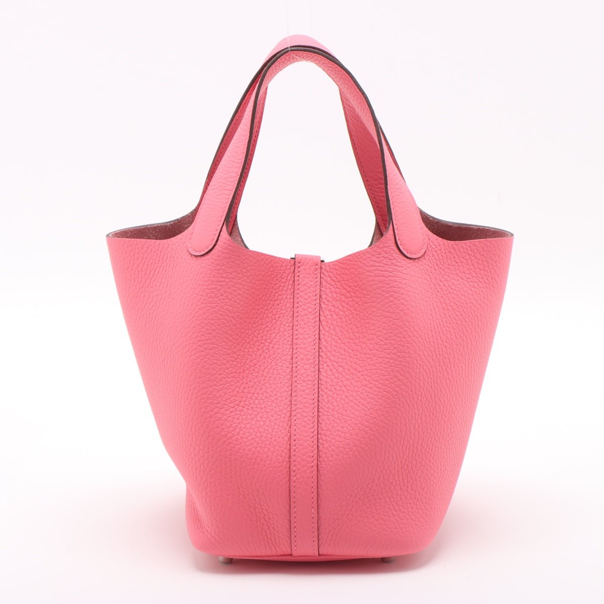 Second hand Hermes Picotin 18 Taurillon Clemence Leather Lock Bucket Handbag Rose Azalee - Tabita Bags