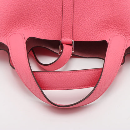 Second hand Hermes Picotin 18 Taurillon Clemence Leather Lock Bucket Handbag Rose Azalee - Tabita Bags