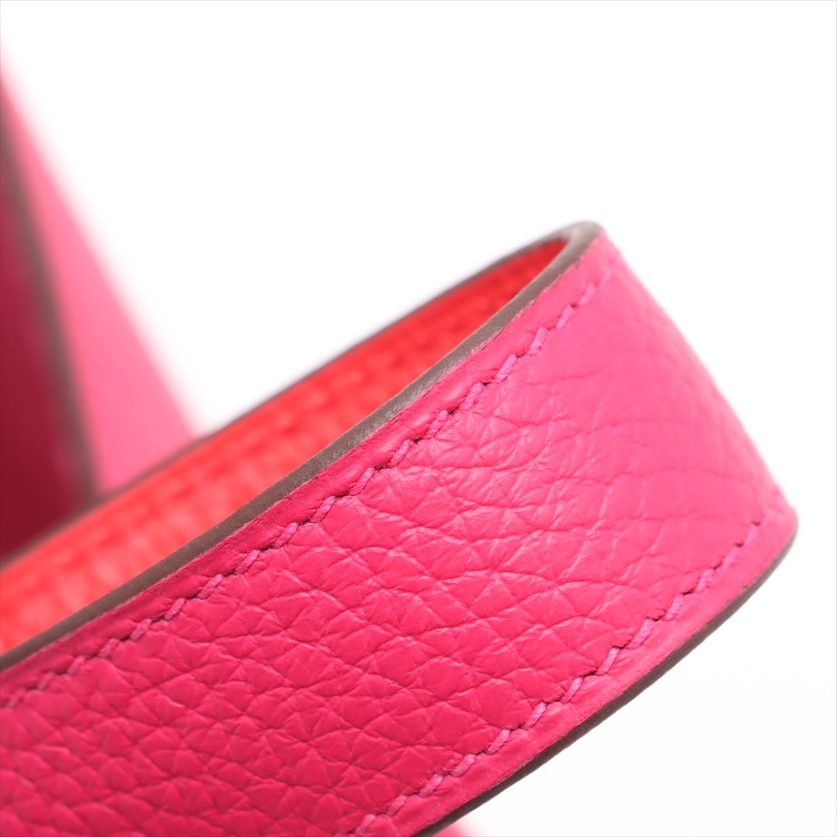 Second hand Hermes Picotin 18 Taurillon Clemence Leather Lock Bucket Handbag Rose Extreme x Rouge Cooox Rose Messico - Tabita Bags