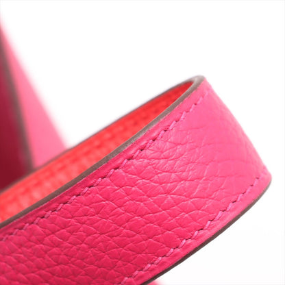 Second hand Hermes Picotin 18 Taurillon Clemence Leather Lock Bucket Handbag Rose Extreme x Rouge Cooox Rose Messico - Tabita Bags