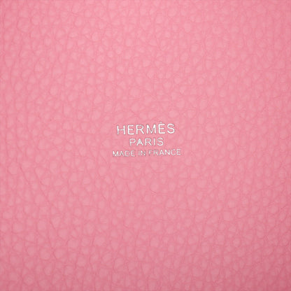 Second hand Hermes Picotin 18 Taurillon Clemence Leather Lock Bucket Handbag Rose Sakura - Tabita Bags