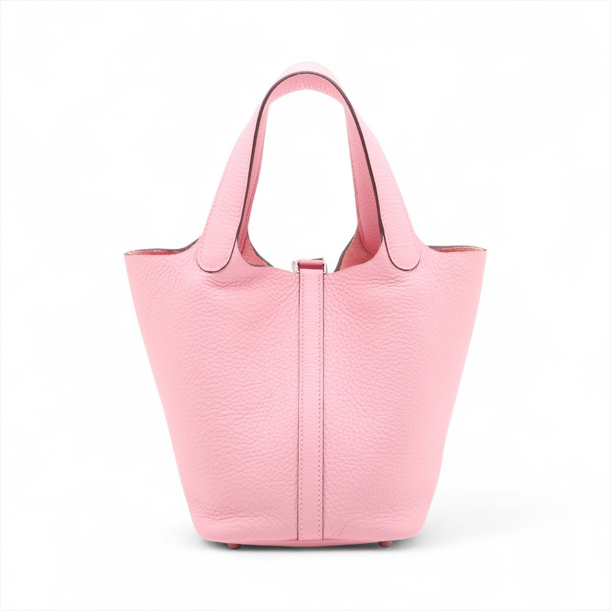 Second hand Hermes Picotin 18 Taurillon Clemence Leather Lock Bucket Handbag Rose Sakura - Tabita Bags