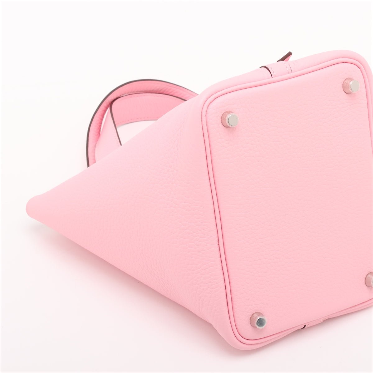 Second hand Hermes Picotin 18 Taurillon Clemence Leather Lock Bucket Handbag Rose Sakura - Tabita Bags