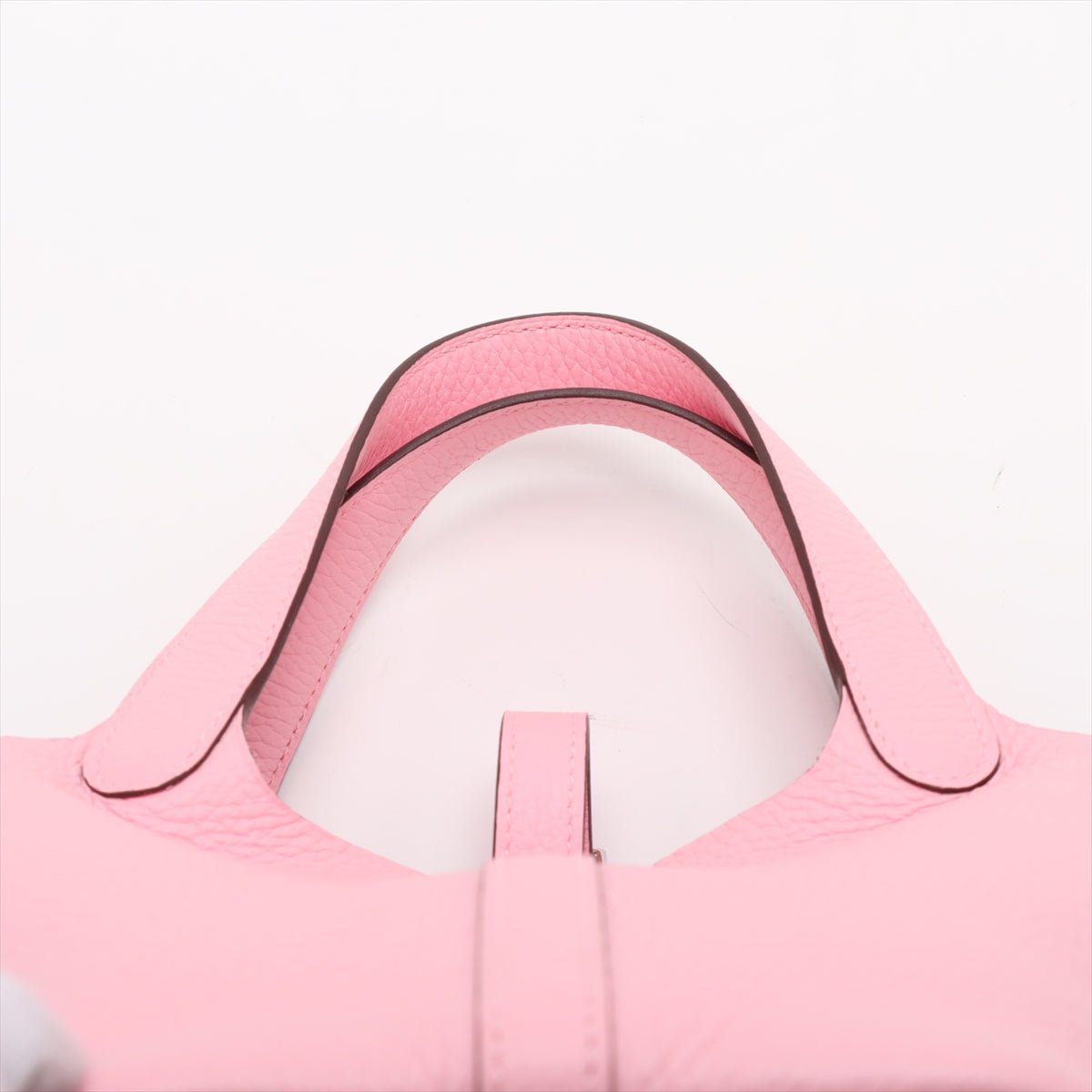 Second hand Hermes Picotin 18 Taurillon Clemence Leather Lock Bucket Handbag Rose Sakura - Tabita Bags