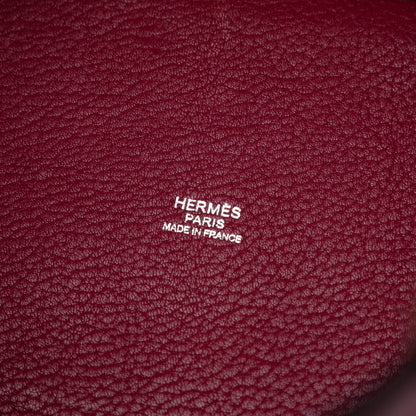 Second hand Hermes Picotin 18 Taurillon Clemence Leather Lock Bucket Handbag Rubis - Tabita Bags