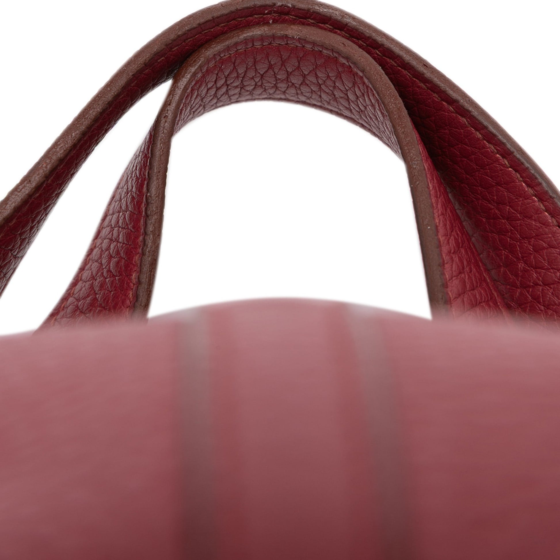 Second hand Hermes Picotin 18 Taurillon Clemence Leather Lock Bucket Handbag Rubis - Tabita Bags