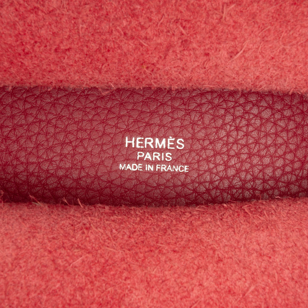 Second hand Hermes Picotin 18 Taurillon Clemence Leather Lock Bucket Handbag Rubis - Tabita Bags