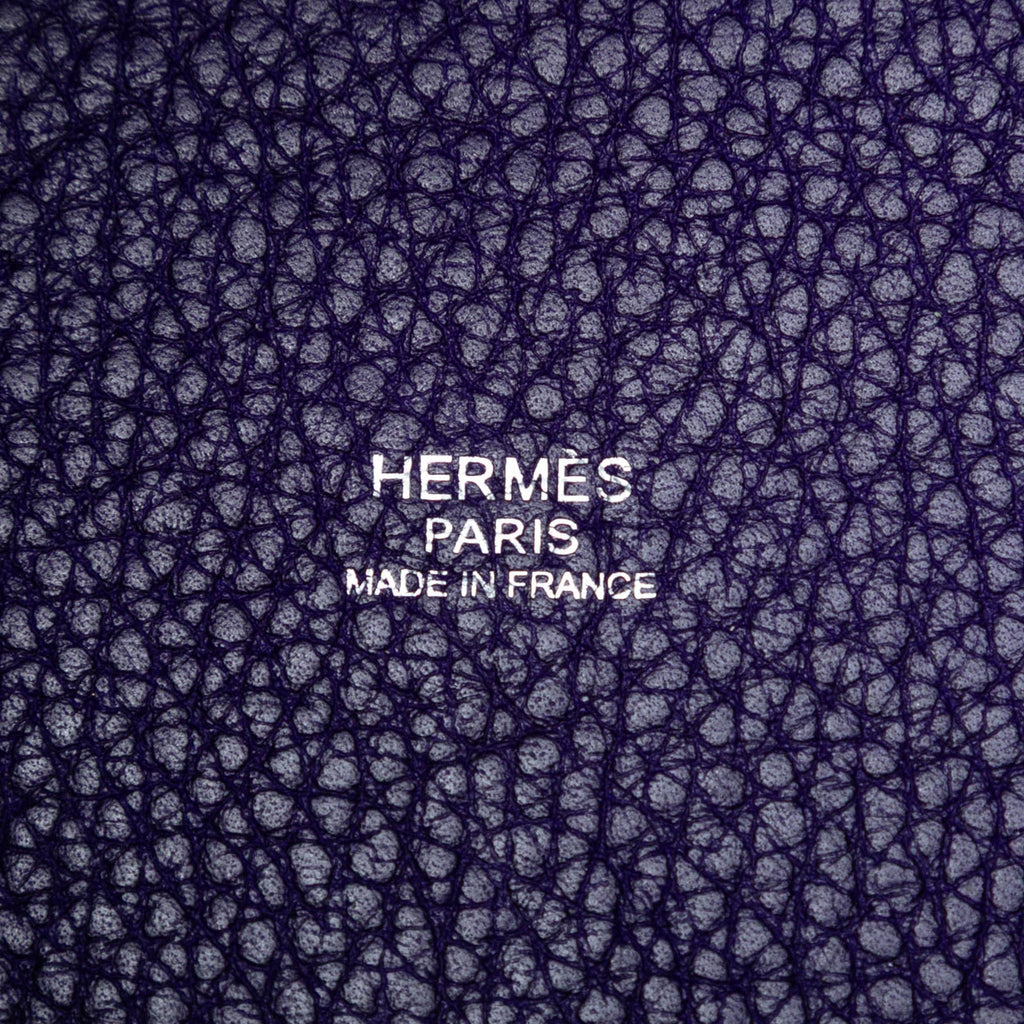 Second hand Hermes Picotin 18 Taurillon Clemence Leather Lock Bucket Handbag Ultraviolet - Tabita Bags