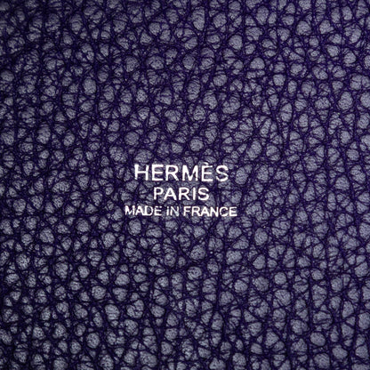 Second hand Hermes Picotin 18 Taurillon Clemence Leather Lock Bucket Handbag Ultraviolet - Tabita Bags