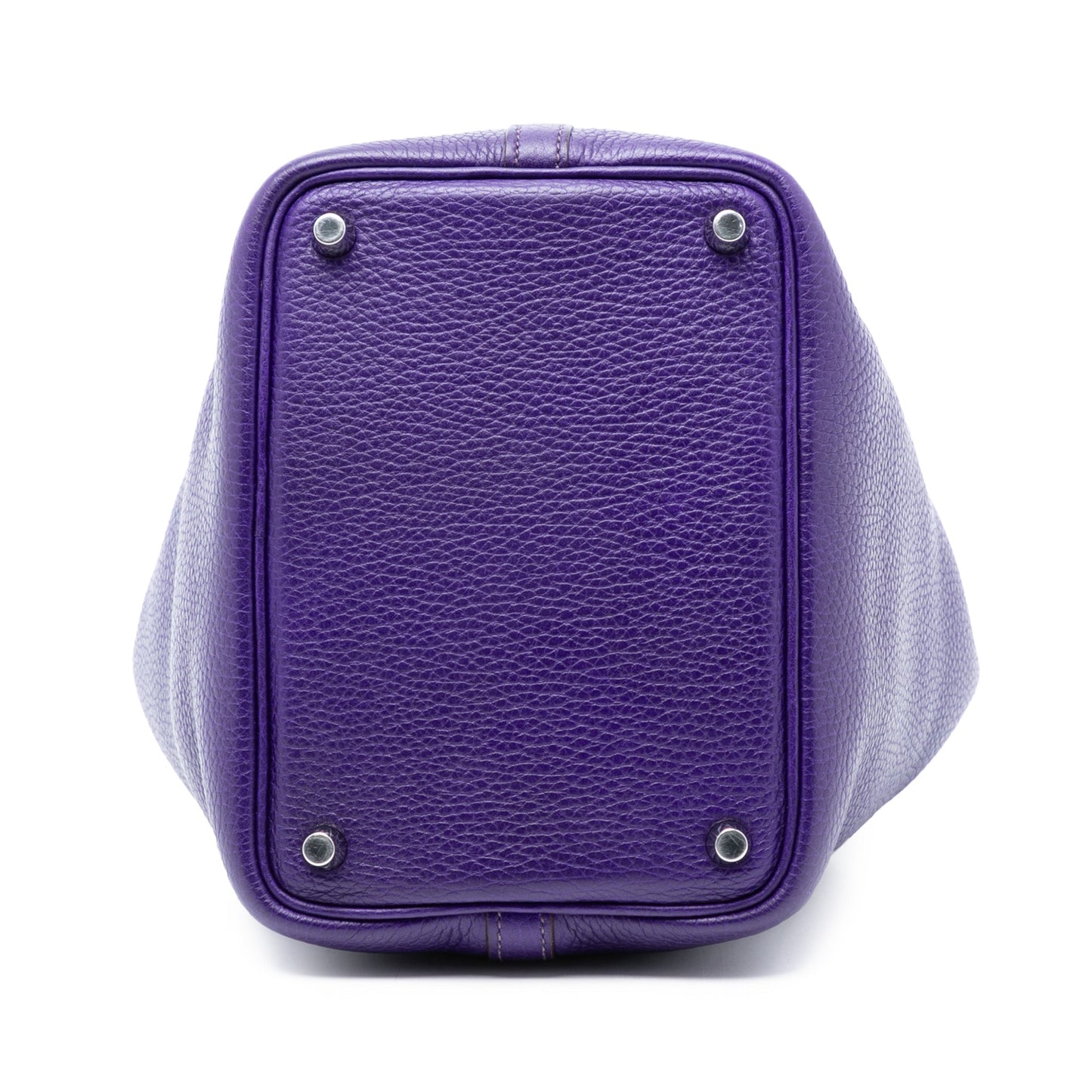 Second hand Hermes Picotin 18 Taurillon Clemence Leather Lock Bucket Handbag Ultraviolet - Tabita Bags